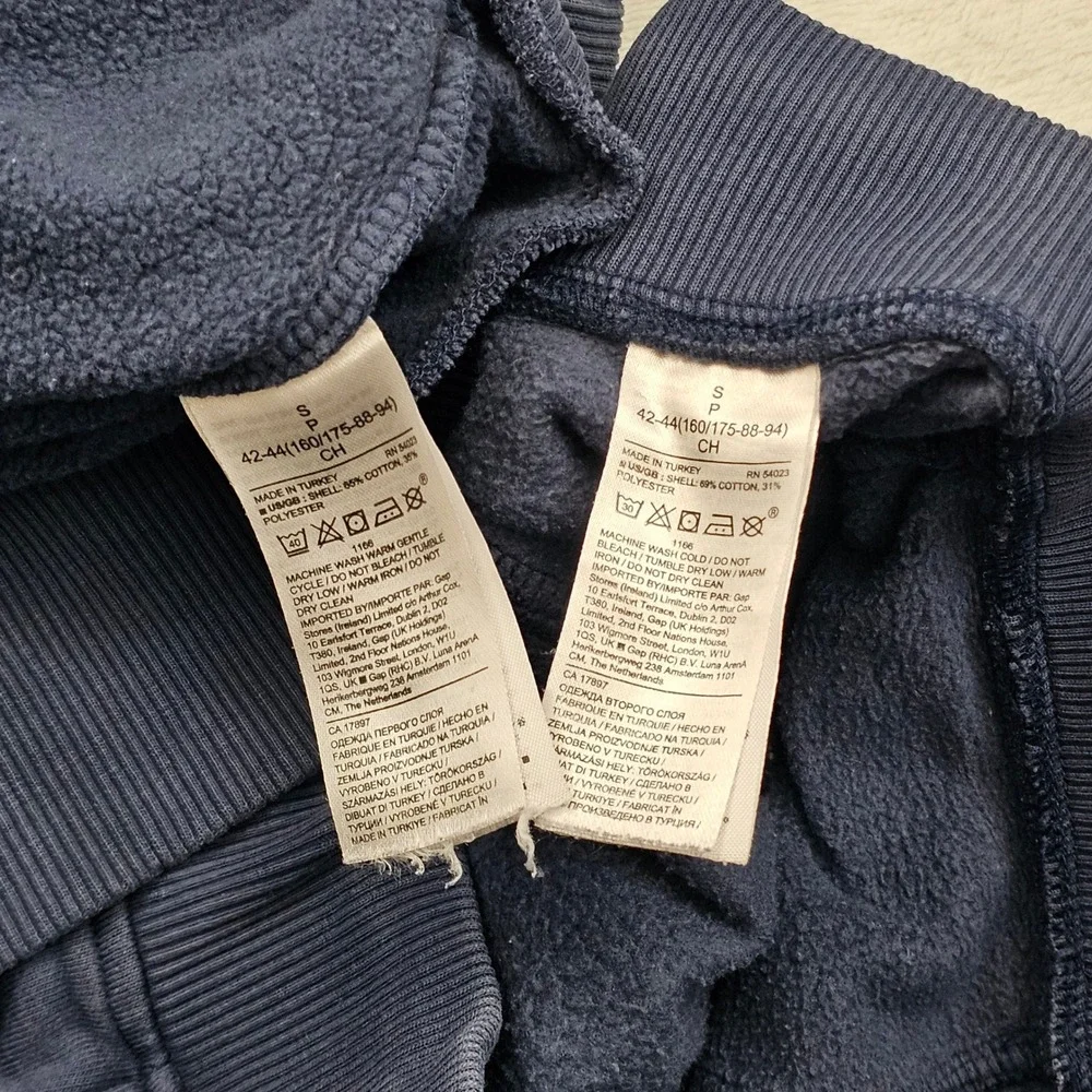 Banana‎ Republic Sweatshirt Jogger Set Womens S Navy Blue Seamed Fleece Lounge